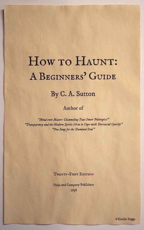 How to Haunt: A Beginner's Guide - Title Page